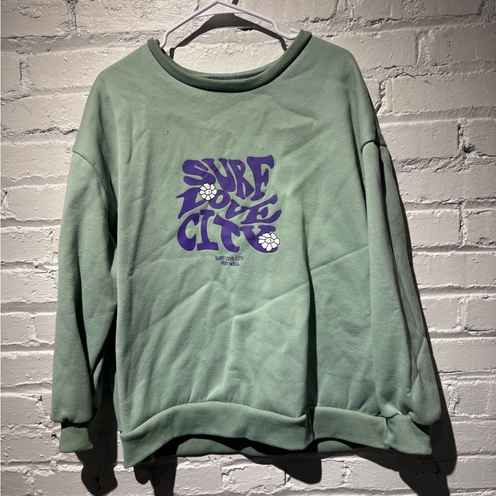 Mint green graphic sweatshirt